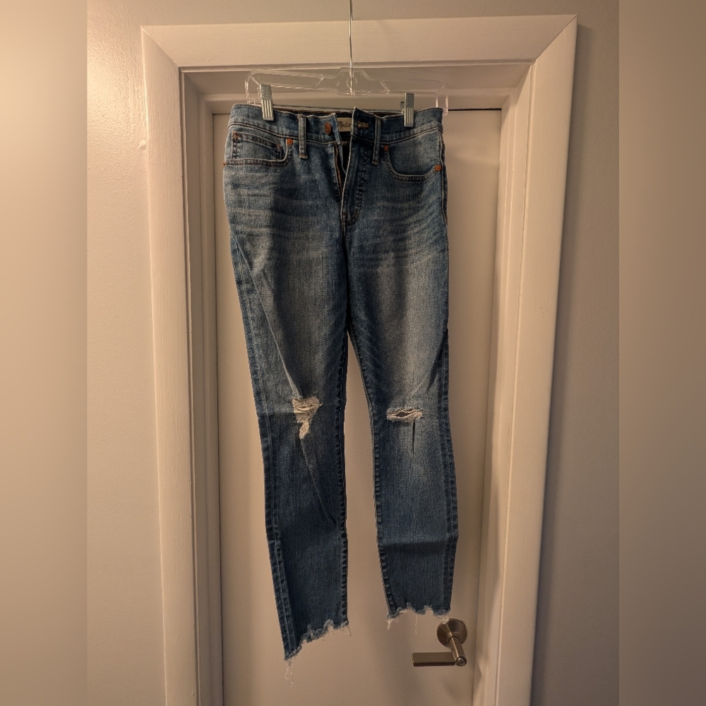 Madewell Distressed Blue Skinny Jeans